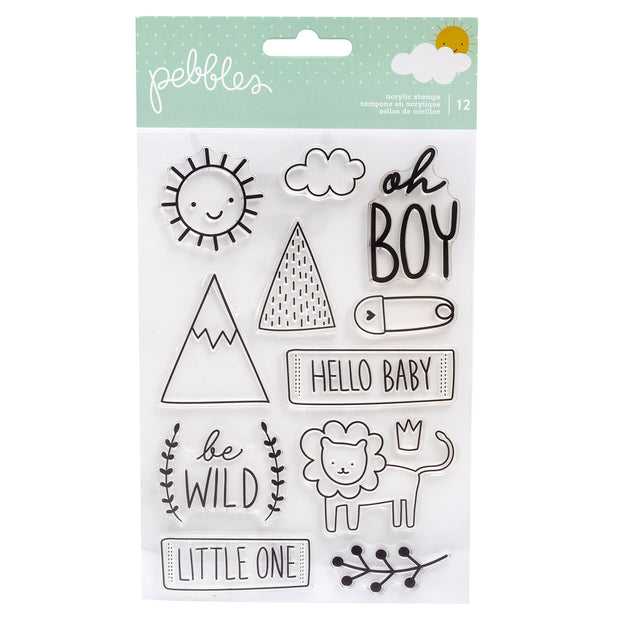 Pebbles Peek-A-Boo You Clear Stamps Boy