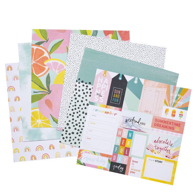 Heidi Swapp Sun Chaser 12x12 Paper Pad (48 Sheets)