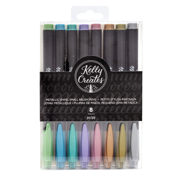 Kelly Creates Small Brushes Pen Jewel Tones (8 Pieces)