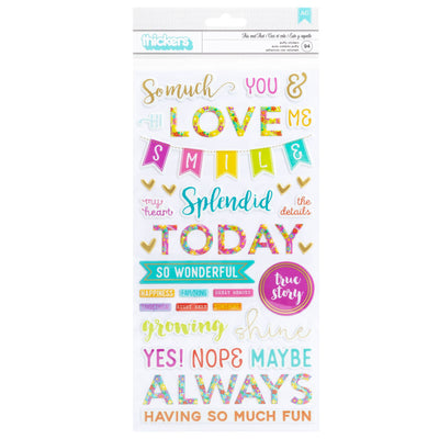 Paige Evans Thickers Splendid This & That Phrase Gold Foil (94 Stickers)