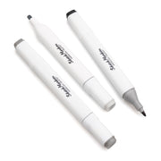American Crafts Sketch Markers Dual Tip Chisel & Fine Point Slate (3 Piece)