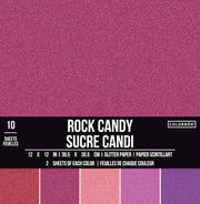Colorbök 12x12 Glitter Paper Rock Candy (10 Sheets)