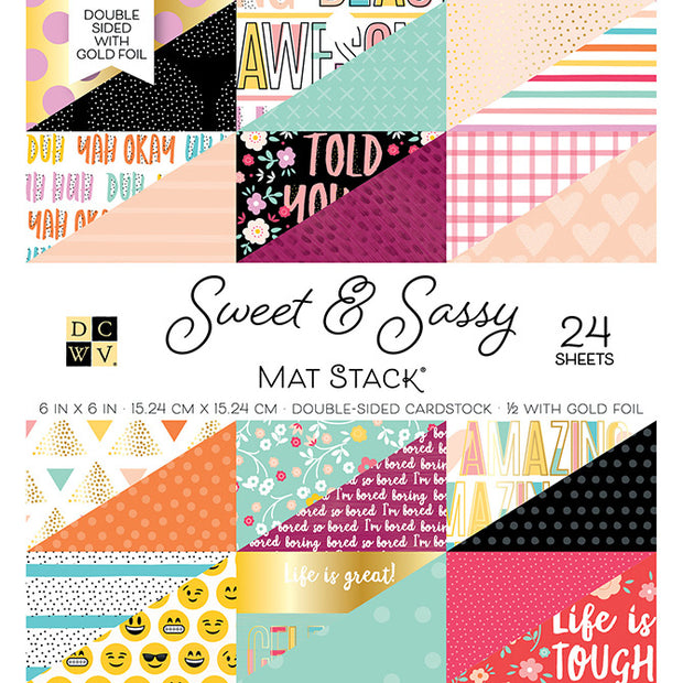 DCWV Double-Sided Cardstock Stack 6"X6" Sweet & Sassy