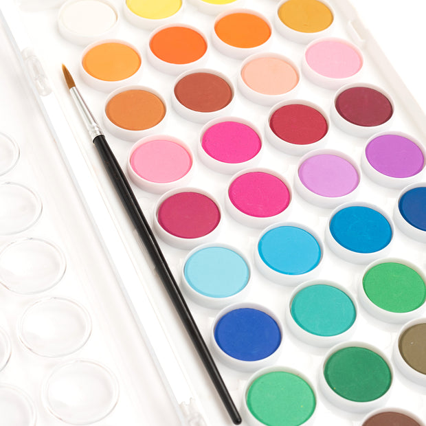 Art Supply Basics Watercolor Cake Tray Professional (37 Piece)