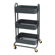 We R A La Cart Storage Cart With Handles Burnt Ash