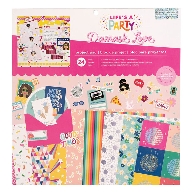 Damask Love Life's a Party 12x12 Project Pad