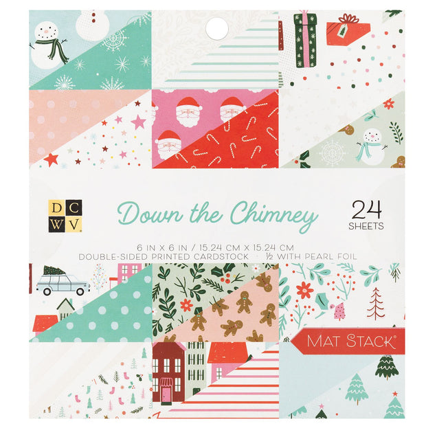 DCWV 6x6 Down The Chimney Pearl Foil (24 Sheets)