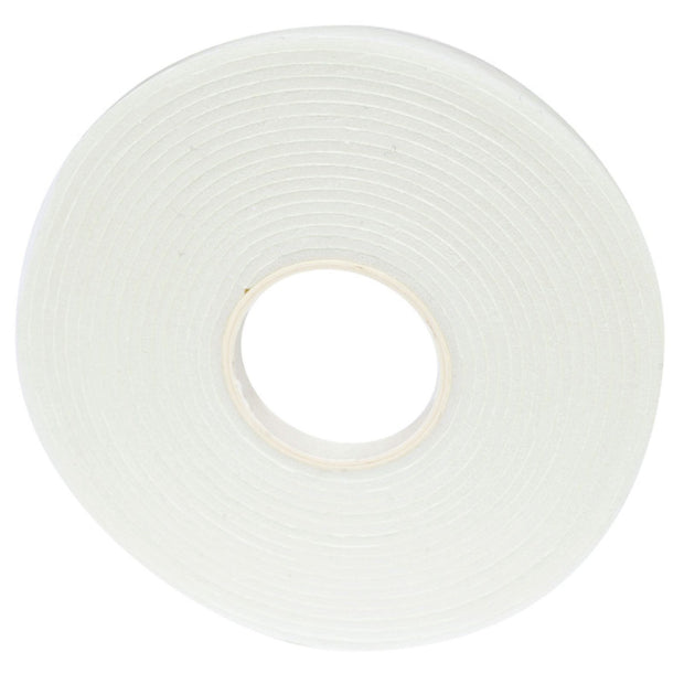 AC Sticky Thumb Adhesive Double Sided Foam White 1/4" x 3.94 Yards x 2 mm