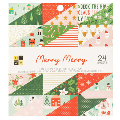DCWV 6x6 Merry Merry Gold Foil (24 Sheets)