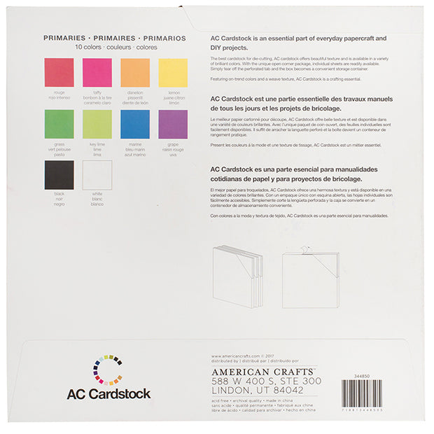 American Crafts Variety Cardstock Pack 12X12 60 Pkg - Tropical