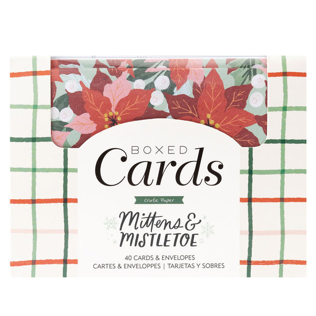 AC Crate Paper Mittens and Mistletoe Boxed Cards (80 Pieces)