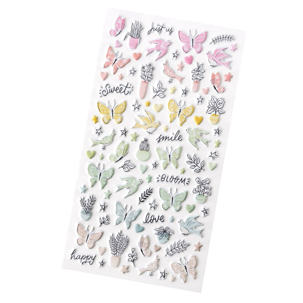 CP Gingham Garden Puffy Stickers (94 Pieces)