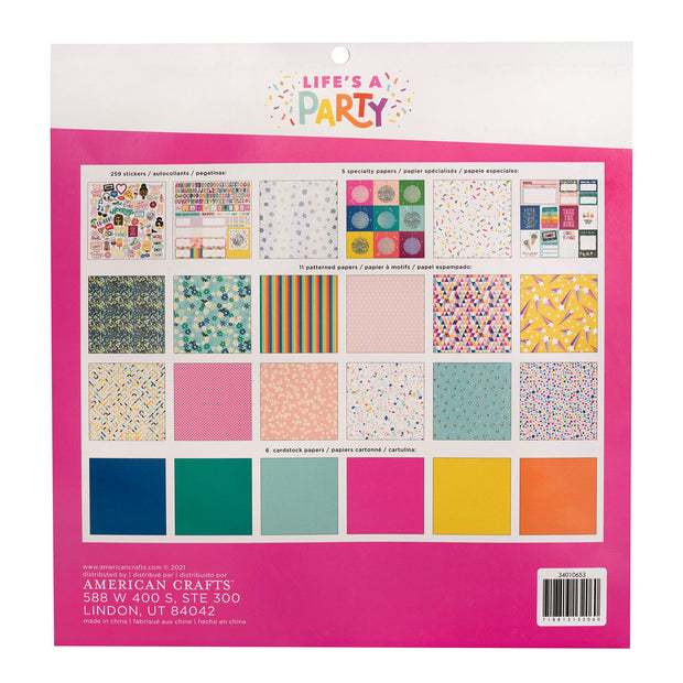 Damask Love Life's a Party 12x12 Project Pad