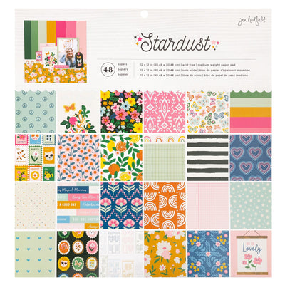 Jen Hadfield Stardust Silver Hologhapic 12x12 Paper Pad (48 Sheets)