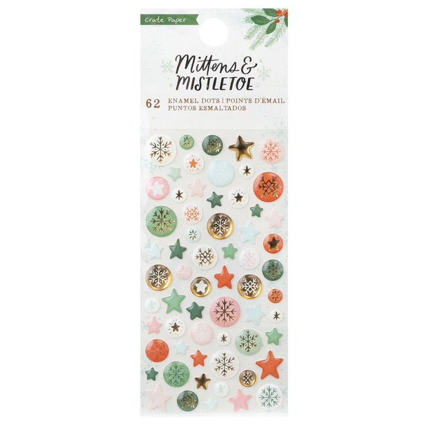 AC Crate Paper Mittens & Mistletoe Enamel Dots (62 Piece)