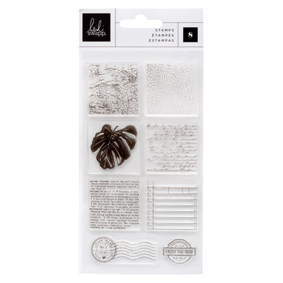 AC Heidi Swapp Art Walk Texture Acrylic Clear Stamps (8 pieces)