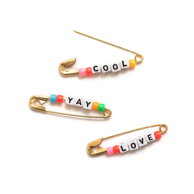 Jen Hadfield Reaching Out Alphabet Phrase Pins (6 Piece)