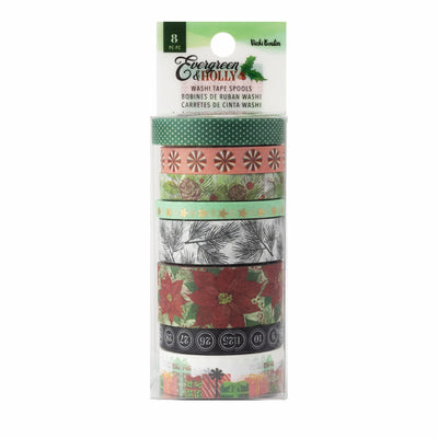 AC Vicki Boutin Evergreen Washi Tape 8/Pkg