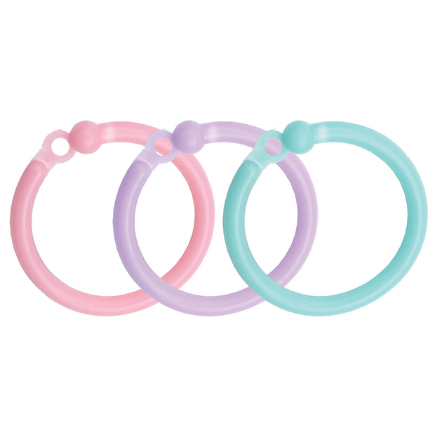 WR Cinch Binding Plastic Loop Pink, Lilac and Blue (24 PK)