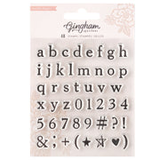 CP Gingham Garden Acrylic Clear Stamps Alphabet (48 Pieces)