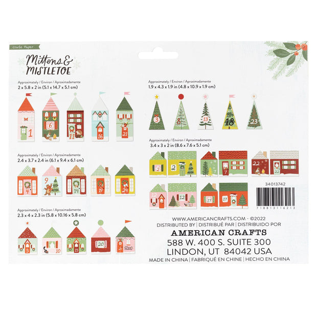 AC Crate Paper Mittens & Mistletoe Advent Calendar (25 Houses)