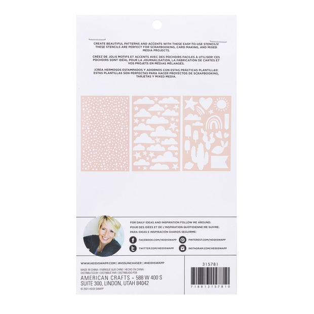 Heidi Swapp Sun Chaser Stencils (3 Piece)