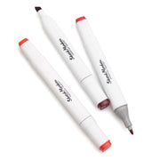 American Crafts Sketch Markers Dual Tip Chisel & Fine Point Cherry (3 Piece)