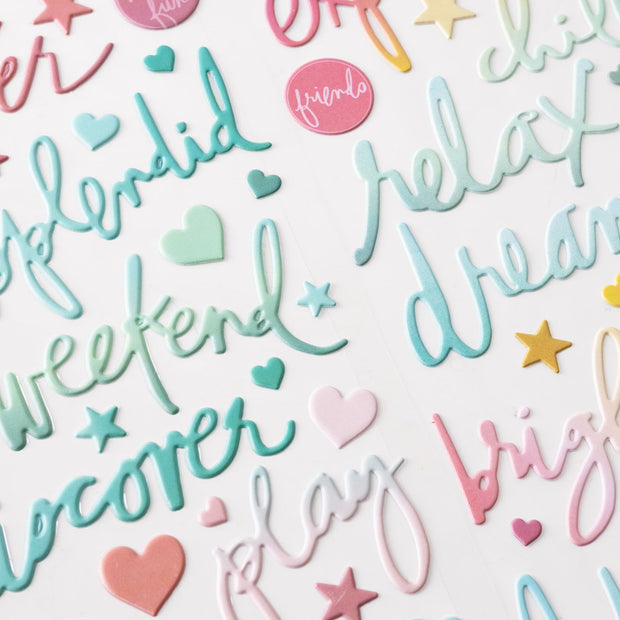 Heidi Swapp Sun Chaser Thickers Phrases(184 Piece)