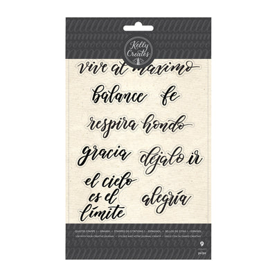 Kelly Creates Acrylic Traceable Stamps Quotes #1 (Spanish)
