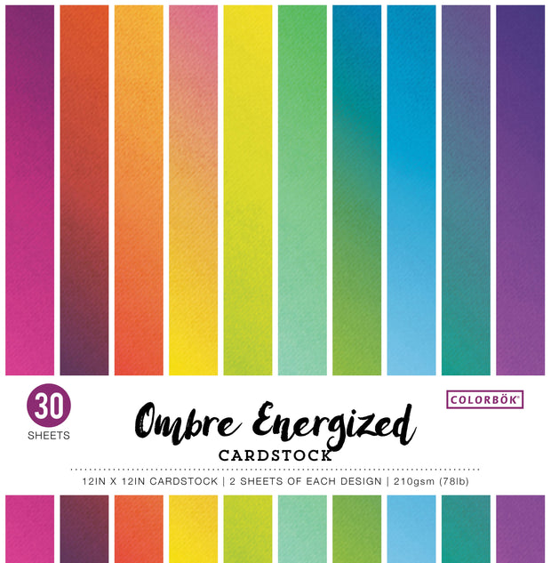 Colorbök 12x12 Specialty Cardstock Ombre Energized
