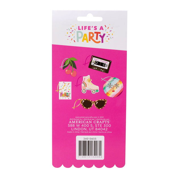 Damask Love Life's a Party Layered Tags Disco Holographic Foil (6 Piece)