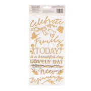K & Company Antique Garden Dimensional Icons & Sentiments Puffy Metallic Gold Finish (90 Piece)