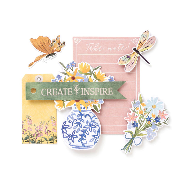 K & Company Antique Garden Ephemera Gold Foil (40 Piece)