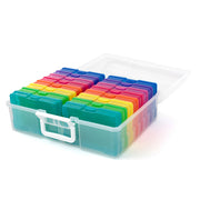 We R Craft & Photo Translucent Plastic Storage 15"X12"X5", W/16 Mini Cases