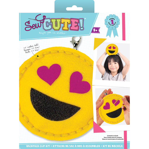 Sew Cute! Mini Felt Kit Emoji Heart Eyes