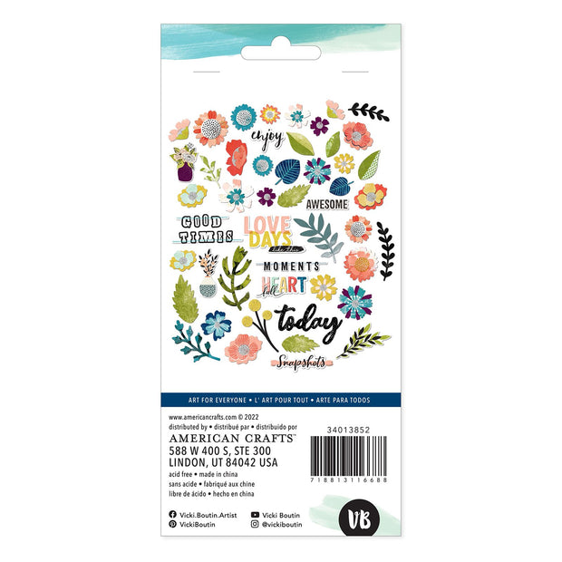 Vicki Boutin Printshop Ephemera Floral (50 Piece)