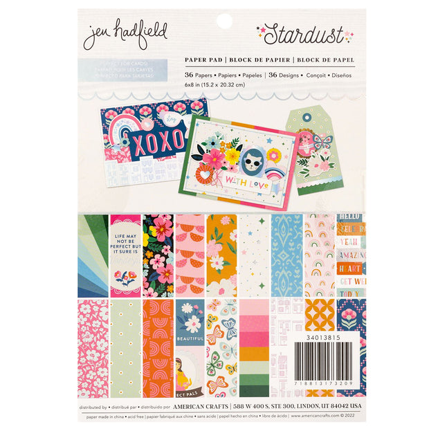 Jen Hadfield Stardust Silver Hologhapic 6x8.5 Paper Pad (36 Sheets)