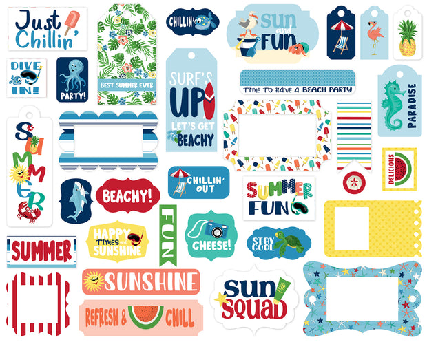 Echo Park Beach Party Frames & Tags