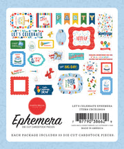 Carta Bella Cardstock Ephemera 33/Pkg Icons, Let's Celebrate