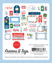 Carta Bella Cardstock Ephemera 33/Pkg Tags & Frames, Let's Celebrate