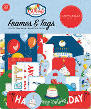 Carta Bella Cardstock Ephemera 33/Pkg Tags & Frames, Let's Celebrate