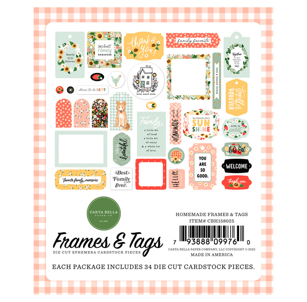 Echo Park Homemade Frames & Tags (33 Pieces)