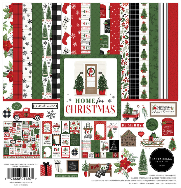 Carta Bella Collection Kit 12"X12" Home For Christmas
