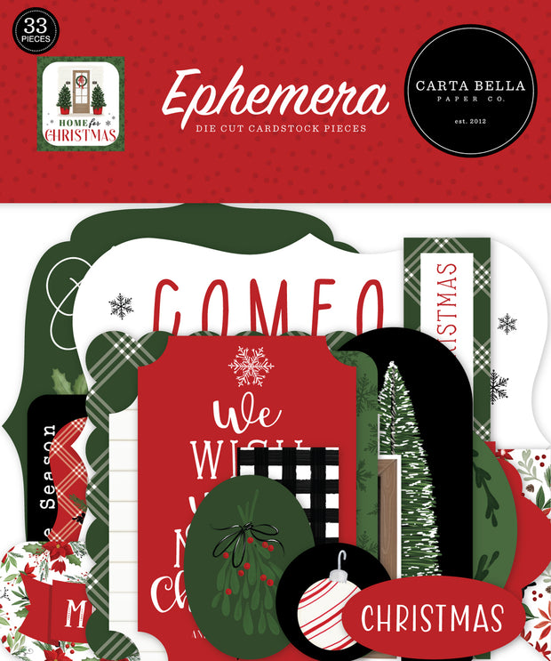 Carta Bella Cardstock Ephemera 33/Pkg Icons, Home For Christmas
