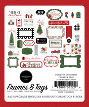 Carta Bella Cardstock Ephemera 33/Pkg Frames & Tags, Home For Christmas