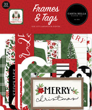 Carta Bella Cardstock Ephemera 33/Pkg Frames & Tags, Home For Christmas
