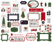 Carta Bella Cardstock Ephemera 33/Pkg Frames & Tags, Home For Christmas