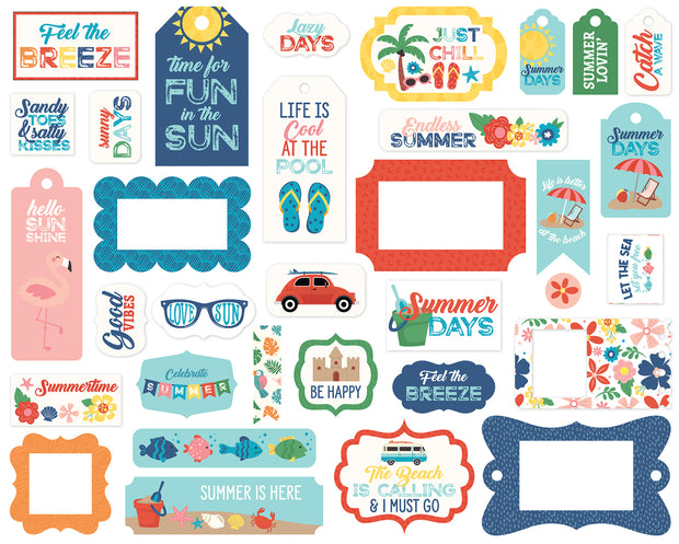 Echo Park Endless Summer Frames & Tags