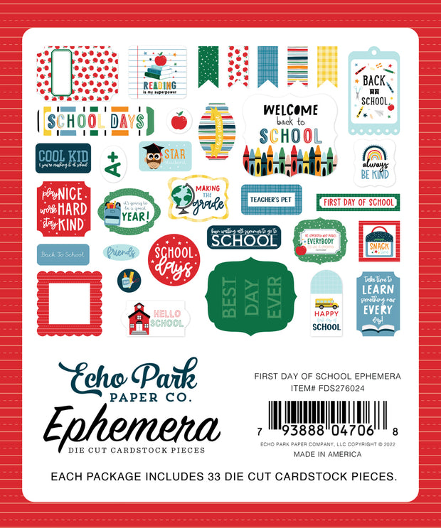 Echo Park First Day Of School Ephemera