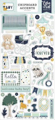 It's a Boy 6x13 Chipboard Accents
